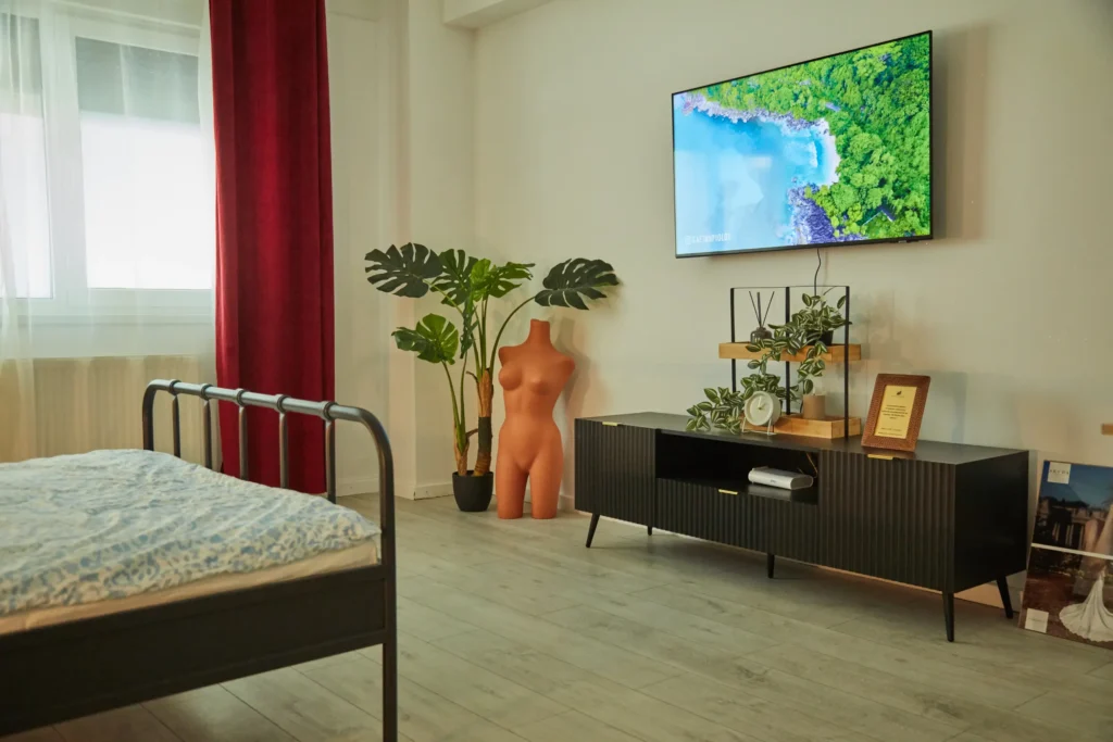 Închiriază Sofia Urban Studio Operei! 45 mp, design artistic, complet echipat (mașină spălat-uscat), canapea extensibilă, lângă Lidl și Vivo Mall